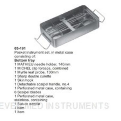 Picture of Suturing Instrument Set. Pocket Instrument Set